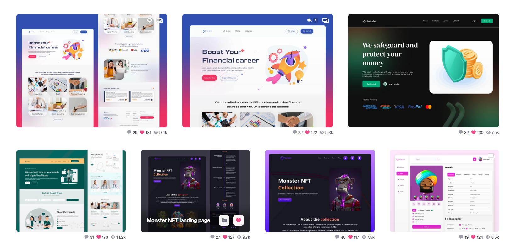 I will design a customized website ui ux in figma or xd 8 - kwork.com