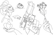 I will draw minimalist, single line art, vector illustration 12 - kwork.com