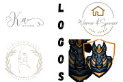 I will create modern line art text or badge professional logo design 10 - kwork.com