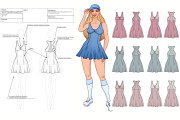 I will design fashion illustrations or sketches of clothing 14 - kwork.com