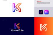 I well design modern letter mobile app icon website logo 8 - kwork.com