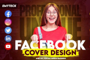 Design a facebook cover, social media header banner 6 - kwork.com