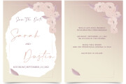 Draw wedding invitation and save the date in watercolor style flowers 8 - kwork.com