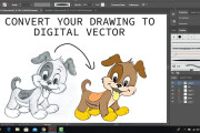 I will Convert your hand drawing to vector or digital art illustration 7 - kwork.com