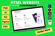 I will design ecommerce website, psd to html, figma to html, bootstrap 9 - kwork.com