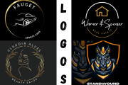 I will create modern line art text or badge professional logo design 6 - kwork.com