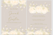 Draw wedding invitation and save the date in watercolor style flowers 13 - kwork.com