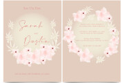 Draw wedding invitation and save the date in watercolor style flowers 10 - kwork.com