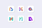 I well design modern letter mobile app icon website logo 9 - kwork.com