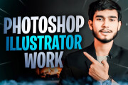I will do any graphic design photoshop, illustrator work in asap 10 - kwork.com