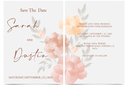 Draw wedding invitation and save the date in watercolor style flowers 11 - kwork.com