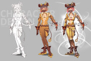 Design development 2D fantasy character, creation concept, object 10 - kwork.com