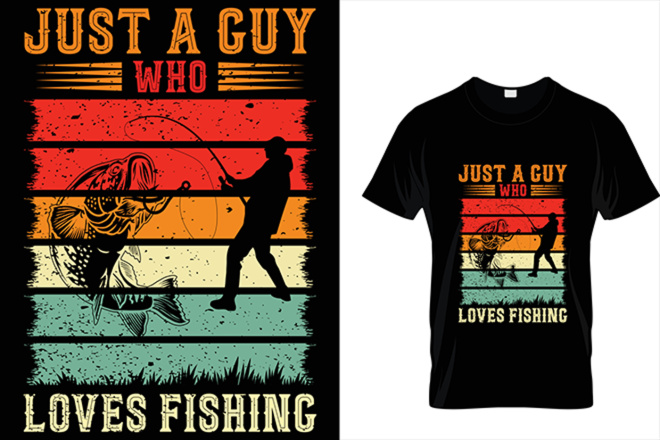 Vintage Fishing T-Shirt Design
