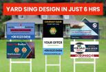 I will design yard sing, lawn, bandit, billboard design in 24 hours 20 - kwork.com