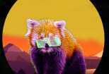 Five Digital Funny Animal Character illustrations Wearing Sunglasses 6 - kwork.com