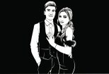 I will create a detailed vector art portrait black and white 10 - kwork.com