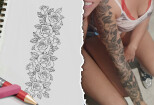 I will design custom tattoo sleeve, tribal, flowers, animals 8 - kwork.com