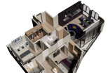 3d visualization of the layout of the apartment 9 - kwork.com