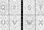 I will give you 26 Alphabetic floral coloring pages 8 - kwork.com