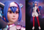 Vrchat character design, realistic portrait, 2d 3d game art, anime 10 - kwork.com
