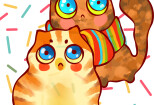 Chunky Cats Sticker Pack 7 - kwork.com