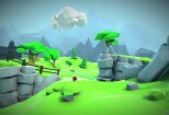 I will model a 3d low poly environment 12 - kwork.com