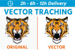 I will do vector tracing in 2 hours and logo design 7 - kwork.com