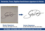 I will vectorize, trace, digitize the hand-drawn signature to vector 7 - kwork.com