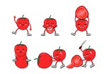 Create cute fruits, food and drink illustrations using illustrator 15 - kwork.com
