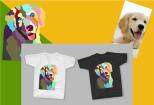 I will do vector art portrait of your pet for your T-shirt 9 - kwork.com
