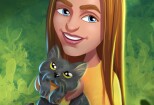 I will create your portrait in cartoon style 9 - kwork.com