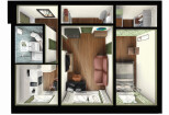Sketch interior plan 3D 6 - kwork.com