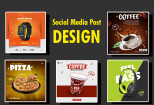 I will design social media food Facebook posts, Instagram posts 10 - kwork.com