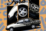 Auto illustration. Art. Car drawing 12 - kwork.com