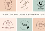 I will design custom modern hand drawn botanical,feminine boho logo 6 - kwork.com
