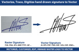 I will vectorize, trace, digitize the hand-drawn signature to vector 10 - kwork.com