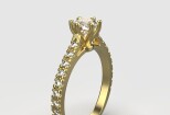 Engagement ring modeling 8 - kwork.com