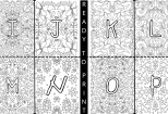 I will give you 26 Alphabetic floral coloring pages 9 - kwork.com