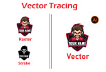 I will do manual vector tracing, image to vector, logos tracing 10 - kwork.com