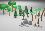 I will model a 3d low poly environment 8 - kwork.com