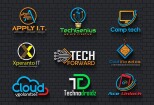 I will do tech crypto security and technology logo 11 - kwork.com