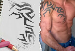 I will design custom tattoo sleeve, tribal, flowers, animals 10 - kwork.com