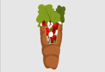 I will draw a flat image of food, drinks, fruits, vegetables, sweets 7 - kwork.com