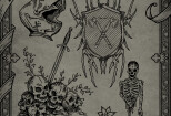Tattoo medieval 15 - kwork.com