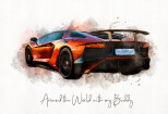 Turn your car, vehicle image into digital watercolor style painting 12 - kwork.com