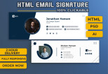 I will design clickable HTML email signature, HTML email template 7 - kwork.com
