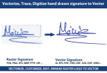 I will vectorize, trace, digitize the hand-drawn signature to vector 8 - kwork.com