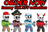 I will create character and generate up to 100 traits nft art 8 - kwork.com