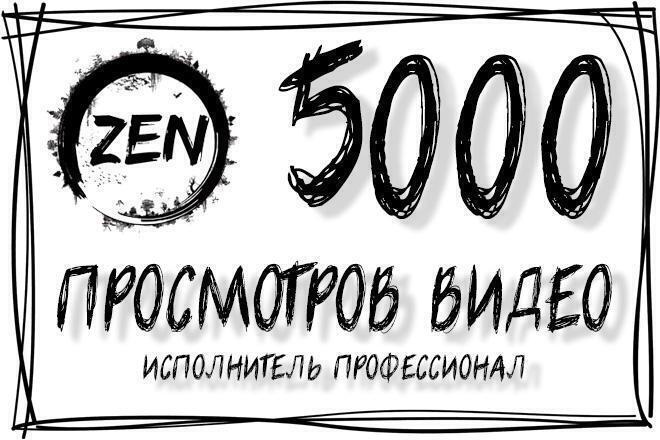5000 просмотров видео Яндекс Дзен с удержанием от 60 секунд