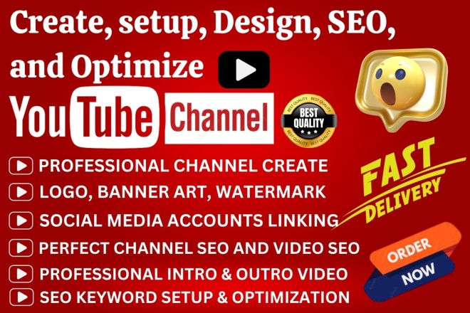 I will create your  channel setup optimization, logo, banner for  $20, freelancer SIYAM MIA (mdsiyam7350) – Kwork